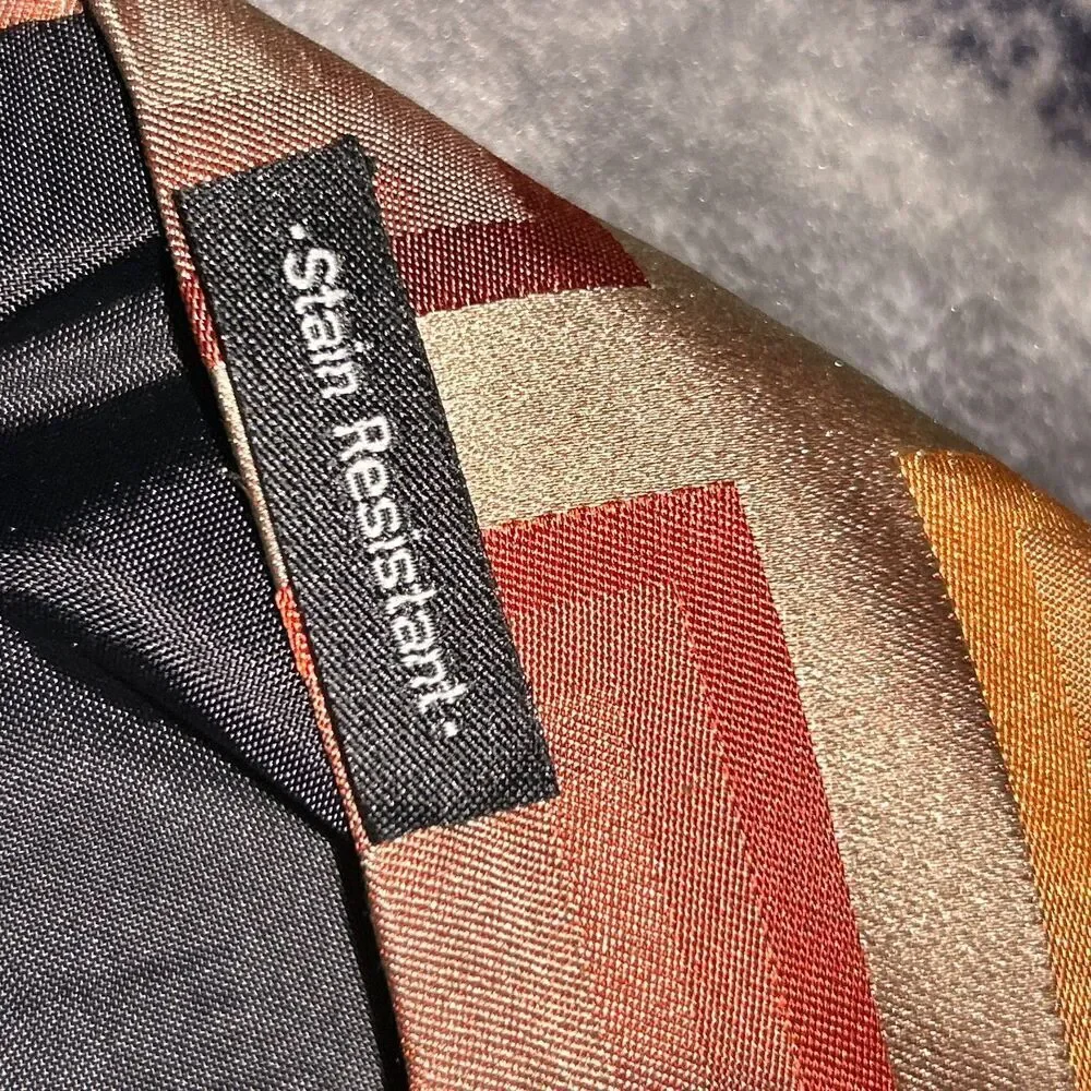 Croft & Barrow Silk Tie Orange Red Geometric